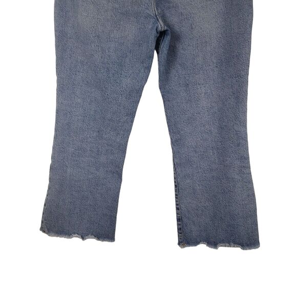 We The Free Jeans 30 Womens Button Fly Straight Leg Raw Hem High Rise - Picture 8 of 9